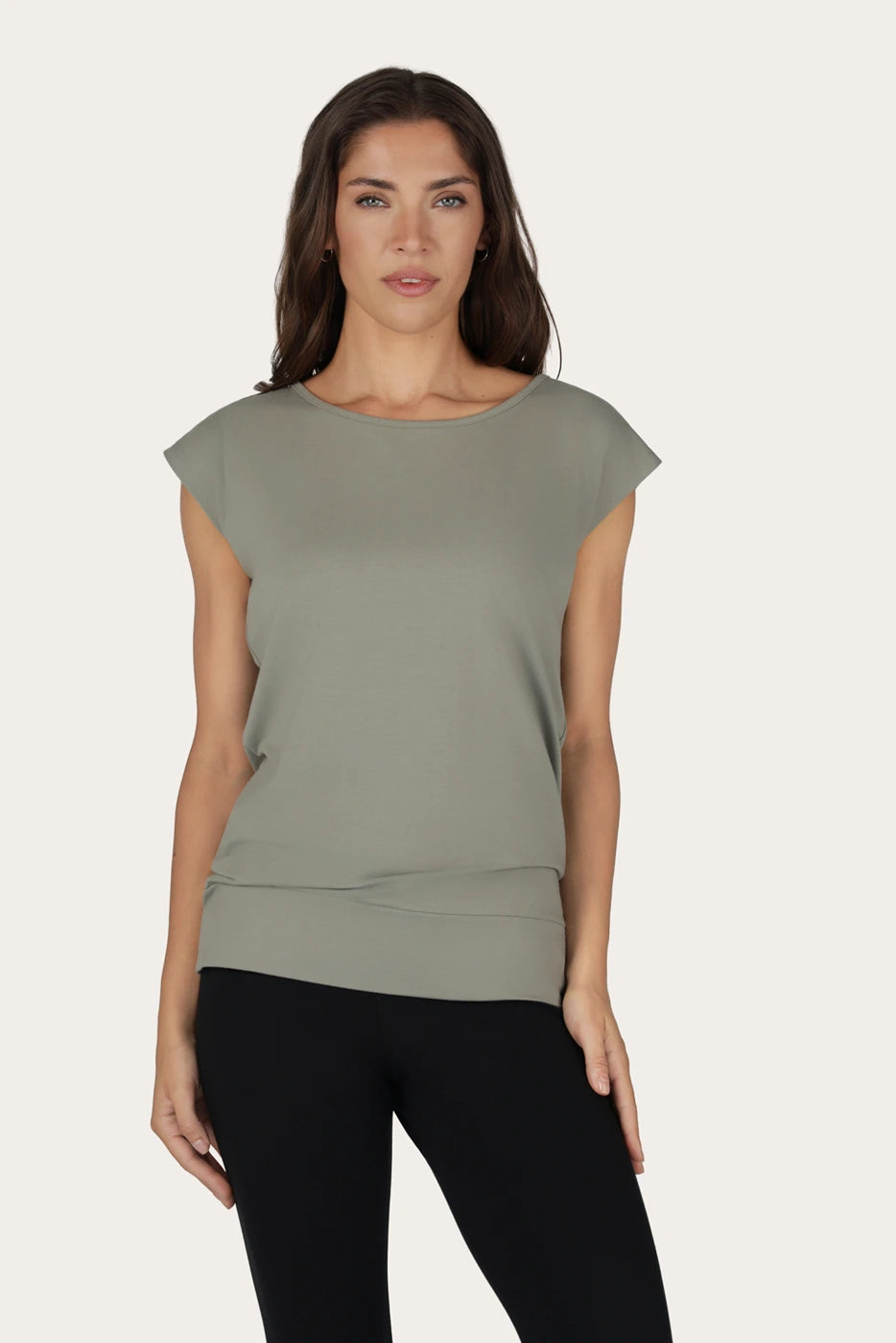 Asana Tee -  Smokey Quartz