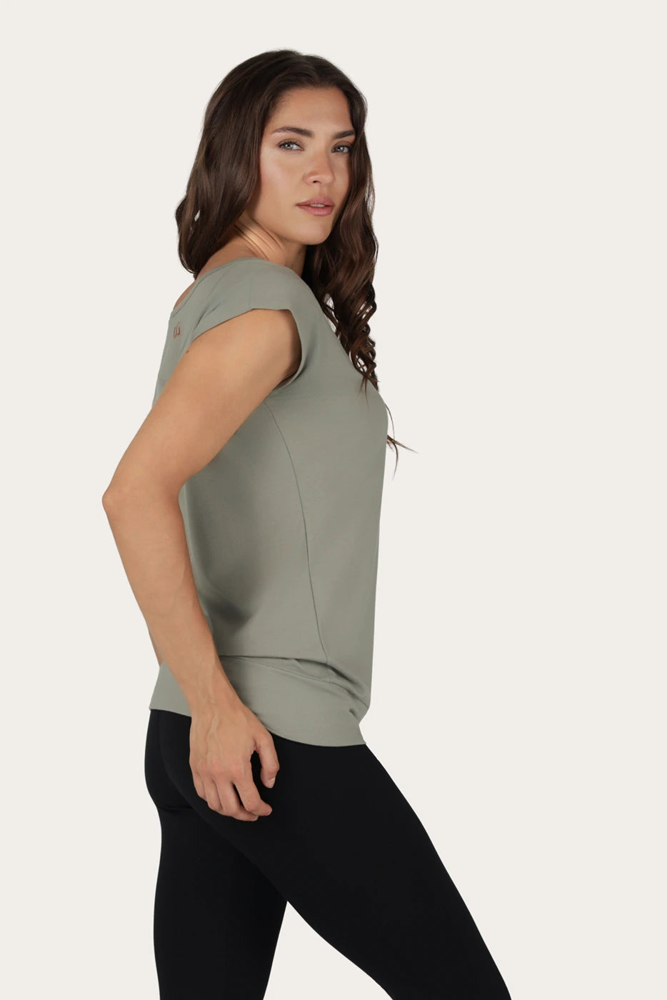 Asana Tee -  Smokey Quartz