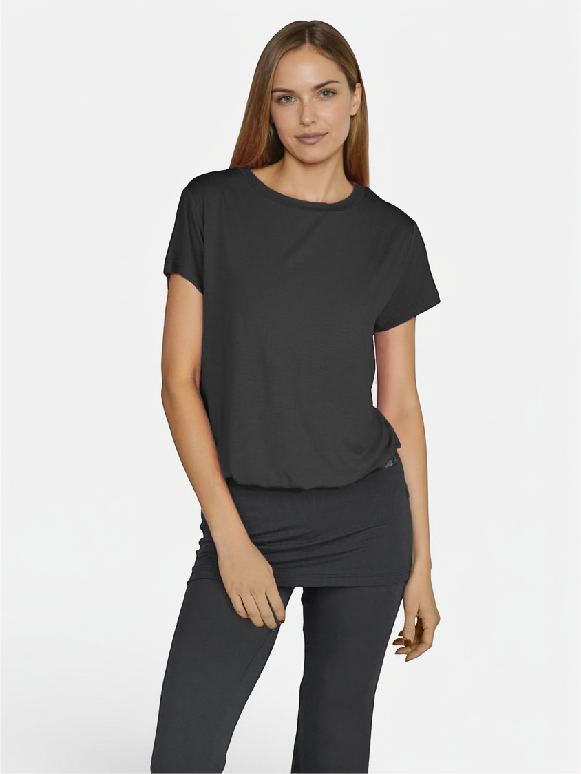 Top Round Neck -  Black