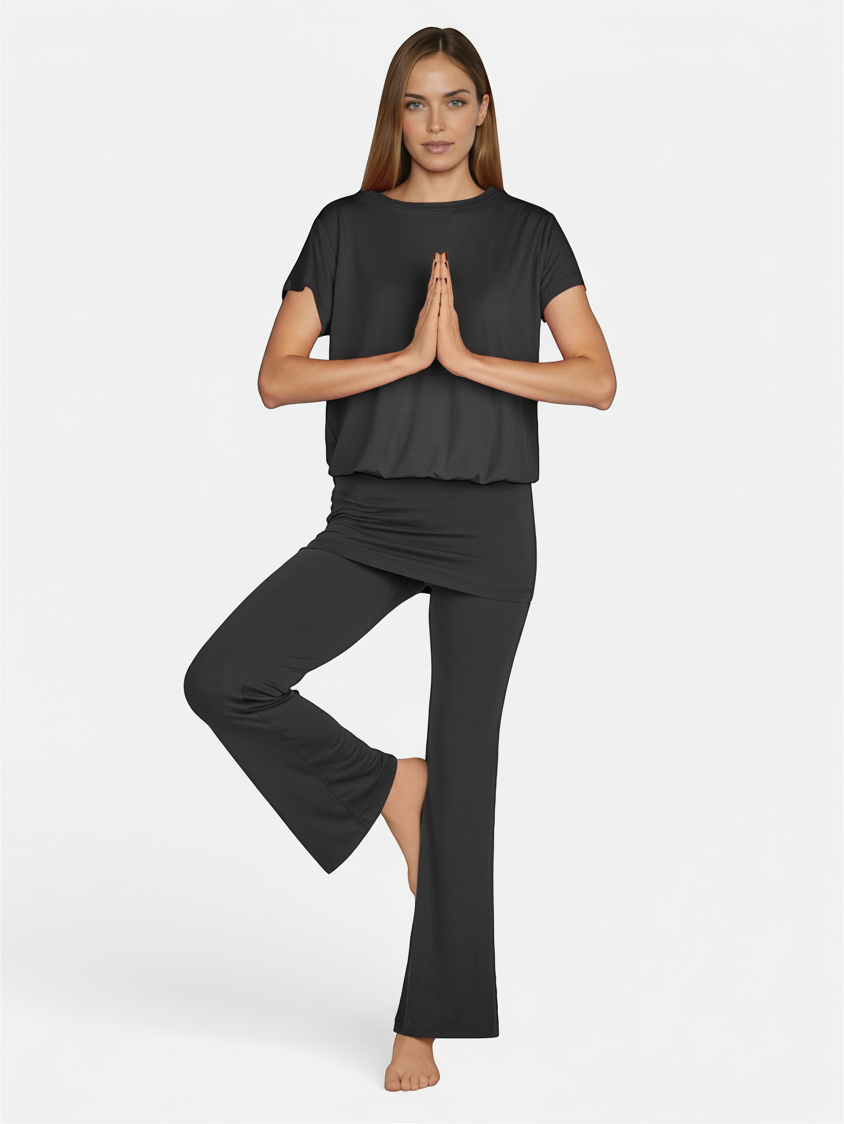 Top Round Neck -  Black