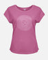 greenyogashop T-Shirt Om in Mauve aus weichem Tencel-Biobaumwoll-Mix mit handgedrucktem Om-Symbol