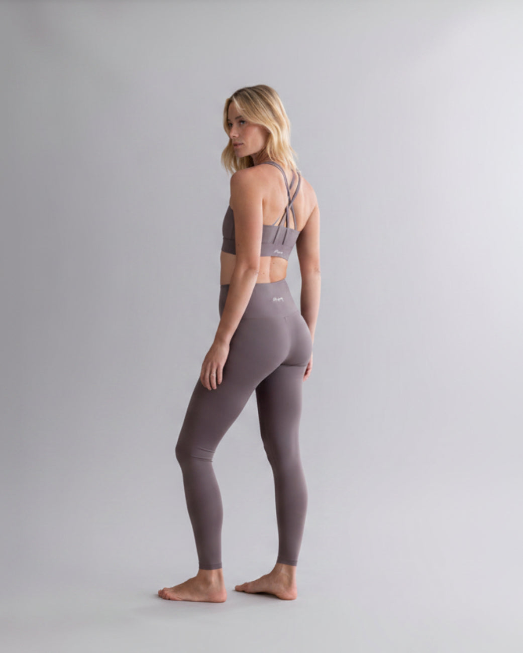 Leggings Cotton Touch Taupe – Rückansicht – Hey Honey