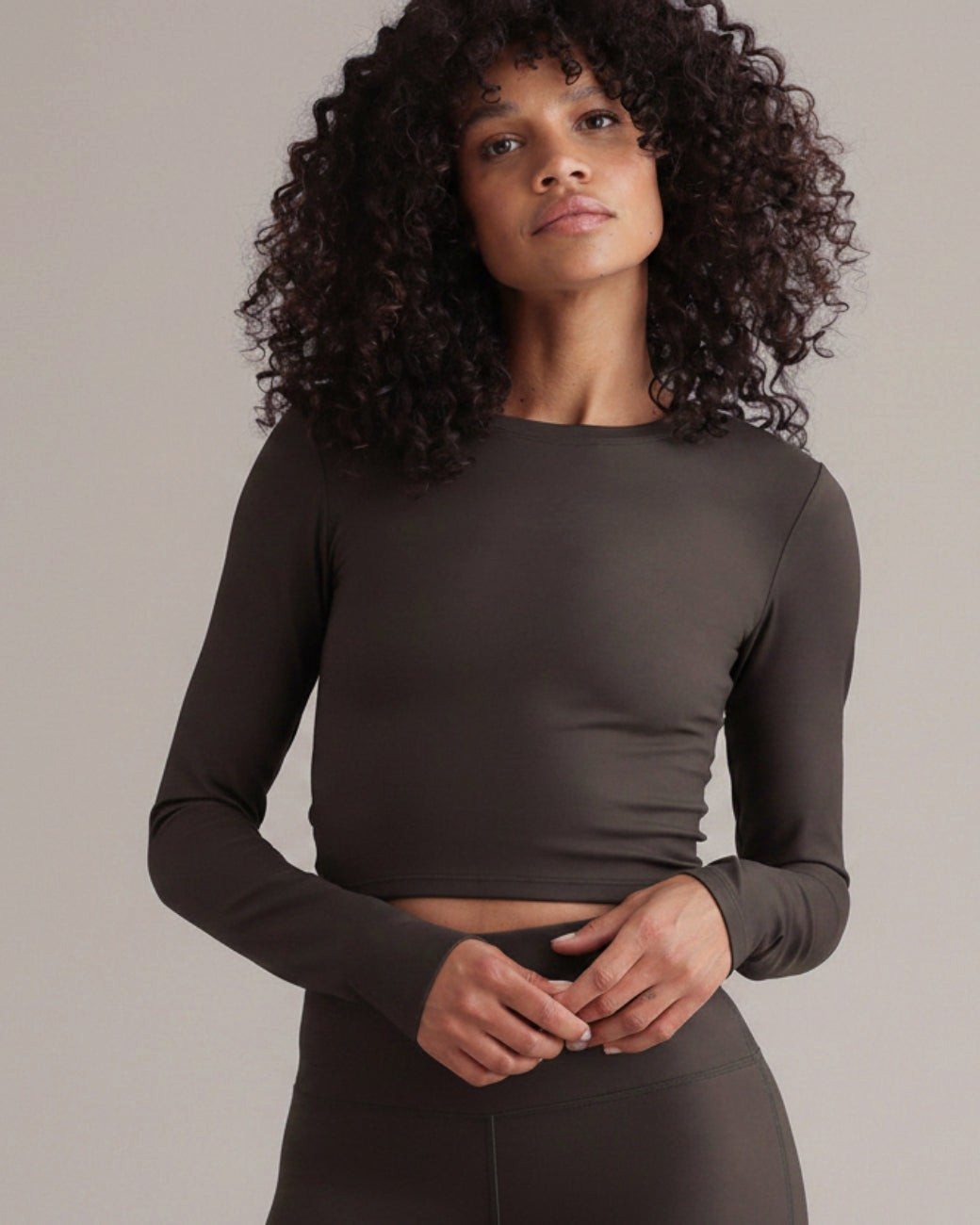 Longsleeve Cropped Always Dressed Forest Night – von Hey Honey