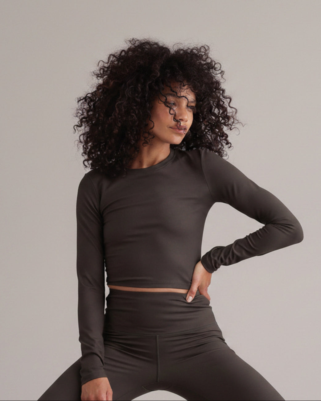 Longsleeve Cropped Always Dressed Forest Night – Detailansicht – Hey Honey