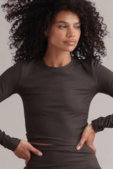 Longsleeve Cropped Always Dressed Forest Night – Bewegungsaufnahme – Hey Honey