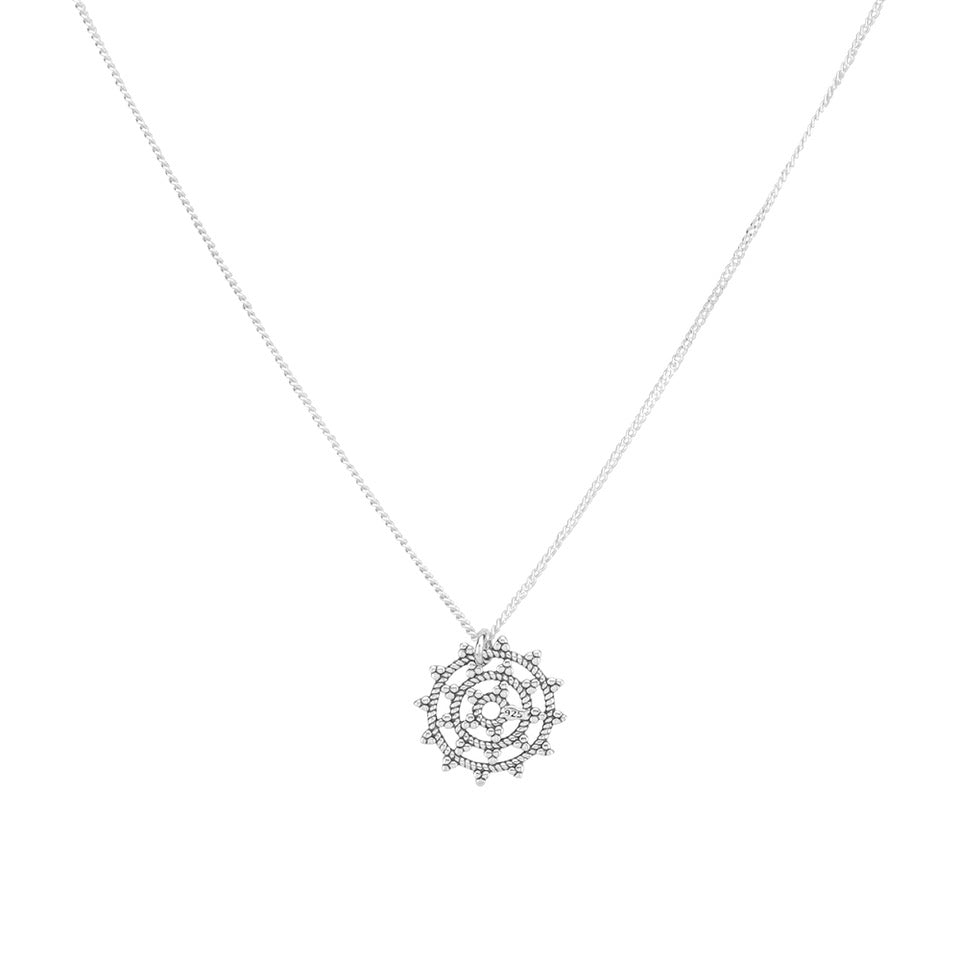 Wheel of Karma Kette Silber