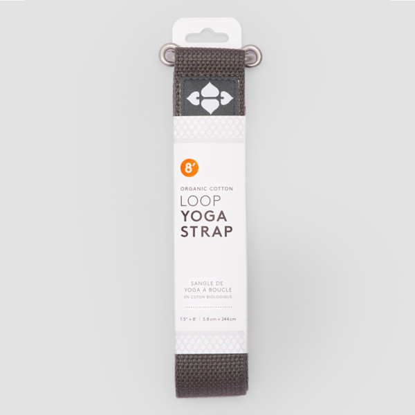 Yogagurt Loop aus Bio-Baumwolle 244 cm - Charcoal