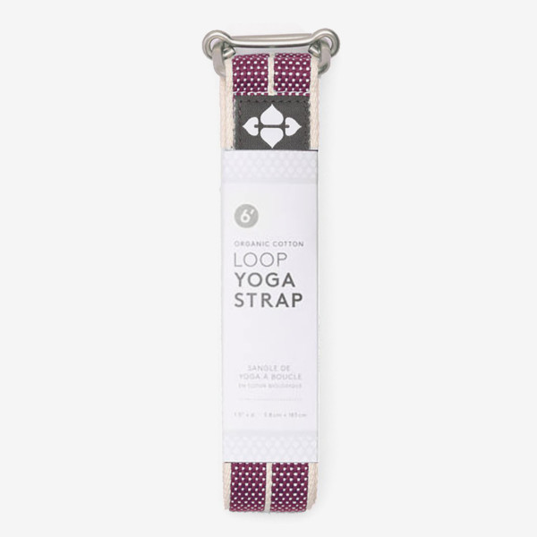 Yogagurt Loop aus Bio-Baumwolle 183 cm - Plum Weave