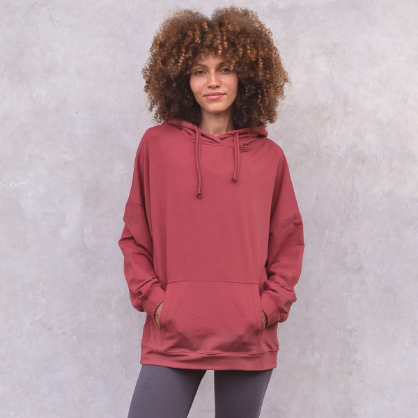 Hoodie Relax - Marsala Red