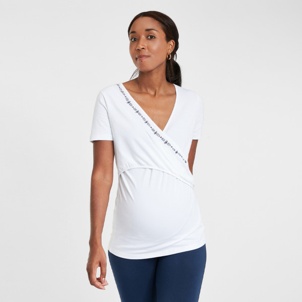 Maternity Top Morning Mantra - White